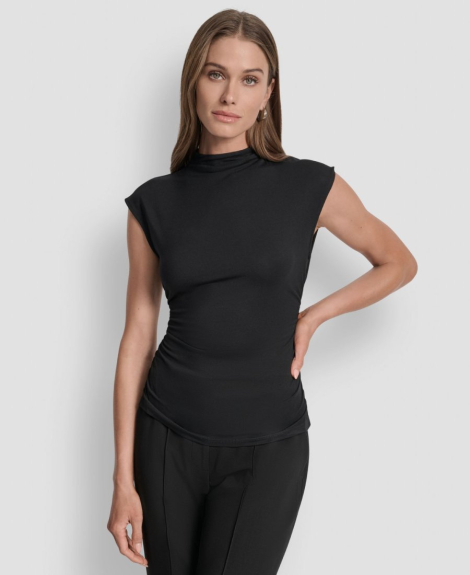 Женская майка DKNY с воротником 1160531539 (Черный XS)
