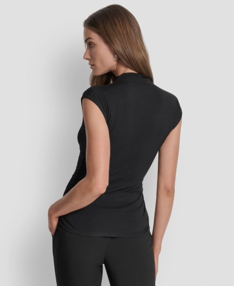 Женская майка DKNY с воротником 1160531539 (Черный XS)