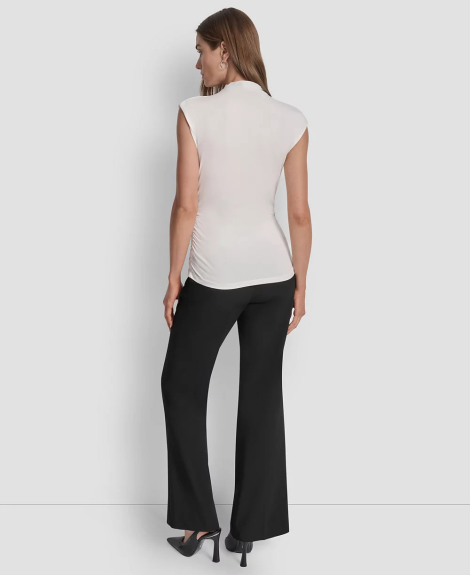 Женская майка DKNY с воротником 1160533323 (Молочный S)