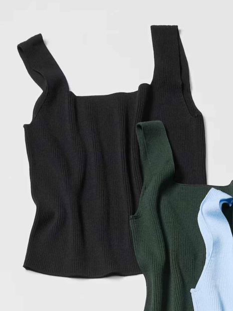 Вязаная майка Uniqlo топ 1160757953 (Черный S)