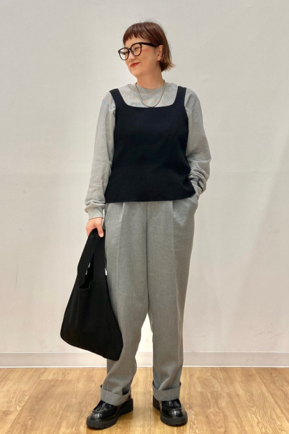 Вязаная майка Uniqlo топ 1160757953 (Черный S)