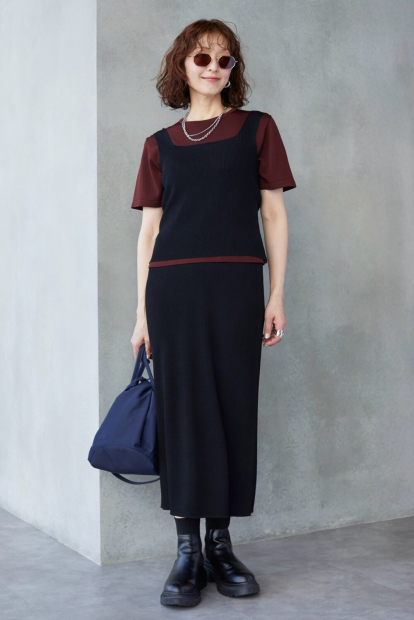 Вязаная майка Uniqlo топ 1160757953 (Черный S)