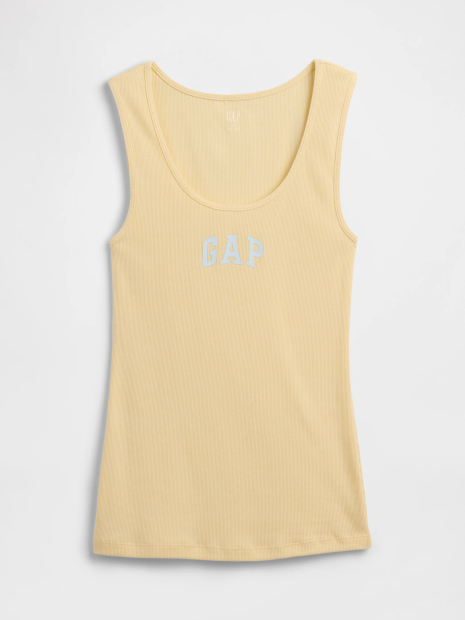 Майка жіноча в рубчик GAP з логотипом 1161259355 (Жовтий L)