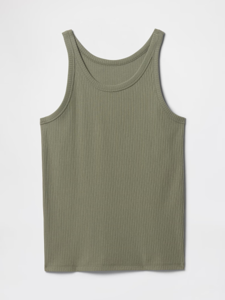 Женская майка GAP в рубчик 1161693655 (Зеленый XS)