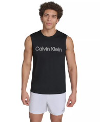 Мужская майка-рашгард Calvin Klein с защитой от солнца UPF 40+ 1159841148 (Черный S)