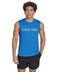 Мужская майка-рашгард Calvin Klein с защитой от солнца UPF 40+ 1159841746 (Синий L)