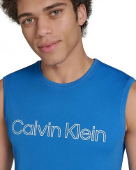 Мужская майка-рашгард Calvin Klein с защитой от солнца UPF 40+ 1159841747 (Синий XL)