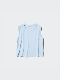 Женская майка в рубчик Uniqlo AIRism 1159842257 (Голубой XS)