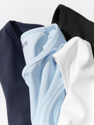 Женская майка в рубчик Uniqlo AIRism 1159842257 (Голубой XS)