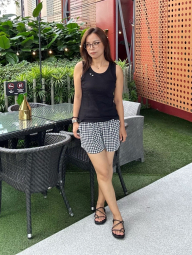 Майка у рубчик Uniqlo з вишивкою 1159844128 (Чорний M)