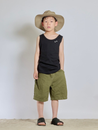 Майка у рубчик Uniqlo з вишивкою 1159844128 (Чорний M)