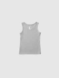 Майка в рубчик Uniqlo з вишивкою 1159845119 (Сірий S)