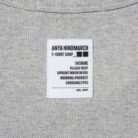 Майка в рубчик Uniqlo з вишивкою 1159845119 (Сірий S)