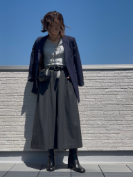Майка в рубчик Uniqlo з вишивкою 1159845119 (Сірий S)