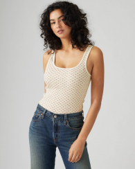 Женская майка Levi's с принтом 1159845687 (Молочный M)