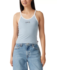 Женская укороченная майка Levi's с принтом 1159847424 (Голубой S)