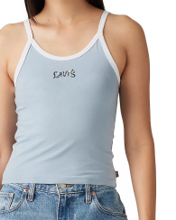 Женская укороченная майка Levi's с принтом 1159847424 (Голубой S)