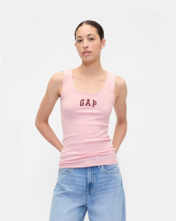 Женская майка GAP в рубчик 1159848063 (Розовый L)