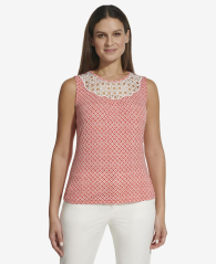 Майка жіноча Tommy Hilfiger з мереживною вставкою 1159850211 (Червоний XS)