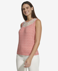 Майка жіноча Tommy Hilfiger з мереживною вставкою 1159850211 (Червоний XS)