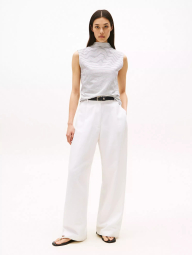 Женская майка Tommy Hilfiger с воротником 1159852058 (Белый S)