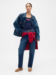 Женская майка в рубчик GAP с логотипом 1159853126 (Синий M)