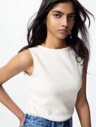 Майка жіноча UNIQLO з текстурної тканини 1159854987 (Білий M)