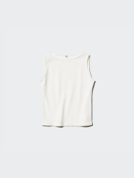 Женская майка UNIQLO из текстурной ткани 1159854987 (Белый M)