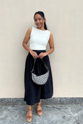 Женская майка UNIQLO из текстурной ткани 1159854987 (Белый M)