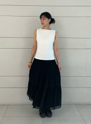 Женская майка UNIQLO из текстурной ткани 1159854987 (Белый M)