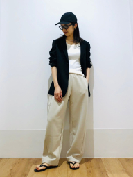 Майка в рубчик Uniqlo с вышивкой 1159858423 (Белый XS)