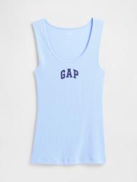 Женская майка в рубчик GAP с логотипом 1159863524 (Голубой XL)