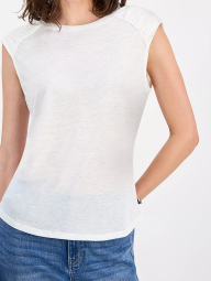Женская майка Tommy Hilfiger с блеском 1159862229 (Молочный XL)