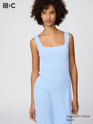 Вязаная майка Uniqlo топ 1159864602 (Голубой XS)