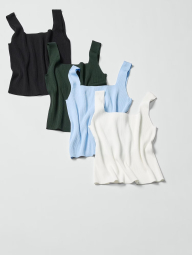 Вязаная майка Uniqlo топ 1159864600 (Голубой XL)