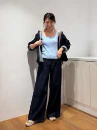 Вязаная майка Uniqlo топ 1159864600 (Голубой XL)