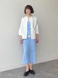 Вязаная майка Uniqlo топ 1159864600 (Голубой XL)