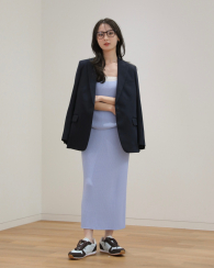 Вязаная майка Uniqlo топ 1159864600 (Голубой XL)