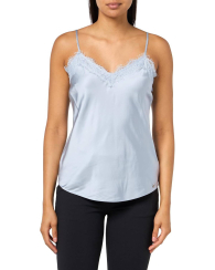 Женская гладкая майка GUESS с кружевом 1159865120 (Голубой L)