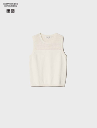 Женская вязаная майка Uniqlo 1160317608 (Молочный XS)