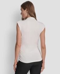 Женская майка DKNY с воротником 1160533323 (Молочный S)