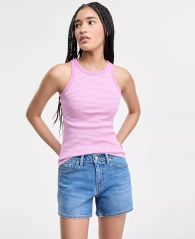 Майка жіноча Levi's в рубчик 1160562117 (Рожевий L)