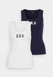 Набор женских маек в рубчик GAP с логотипом 1161460647 (Синий/Белый M)