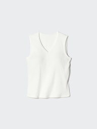 Женская майка UNIQLO со вшитыми чашками 1162033086 (Молочный S)