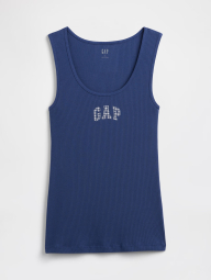 Майка жіноча в рубчик GAP з логотипом 1162790773 (Синій L)
