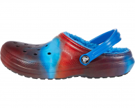 Классические утепленные детские клоги Crocs сабо 1159767882 (Синий/Красный, 37-38)