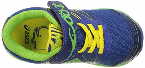 Сине-зеленые детские кроссовки ASICS art300153 (размер EUR 19, стелька 12 см)