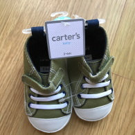 Кеды пинетки детские Carters на липучке art524912 (Зеленый, размер 2)
