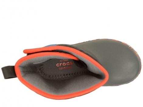 Детские зимние мигающие термо сапоги Crocs art581086 (размер EUR 22-23)