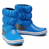 Детские непромокаемые сапоги Crocs зима дутики art988531 (Синий/Серый, размер 28-29)
